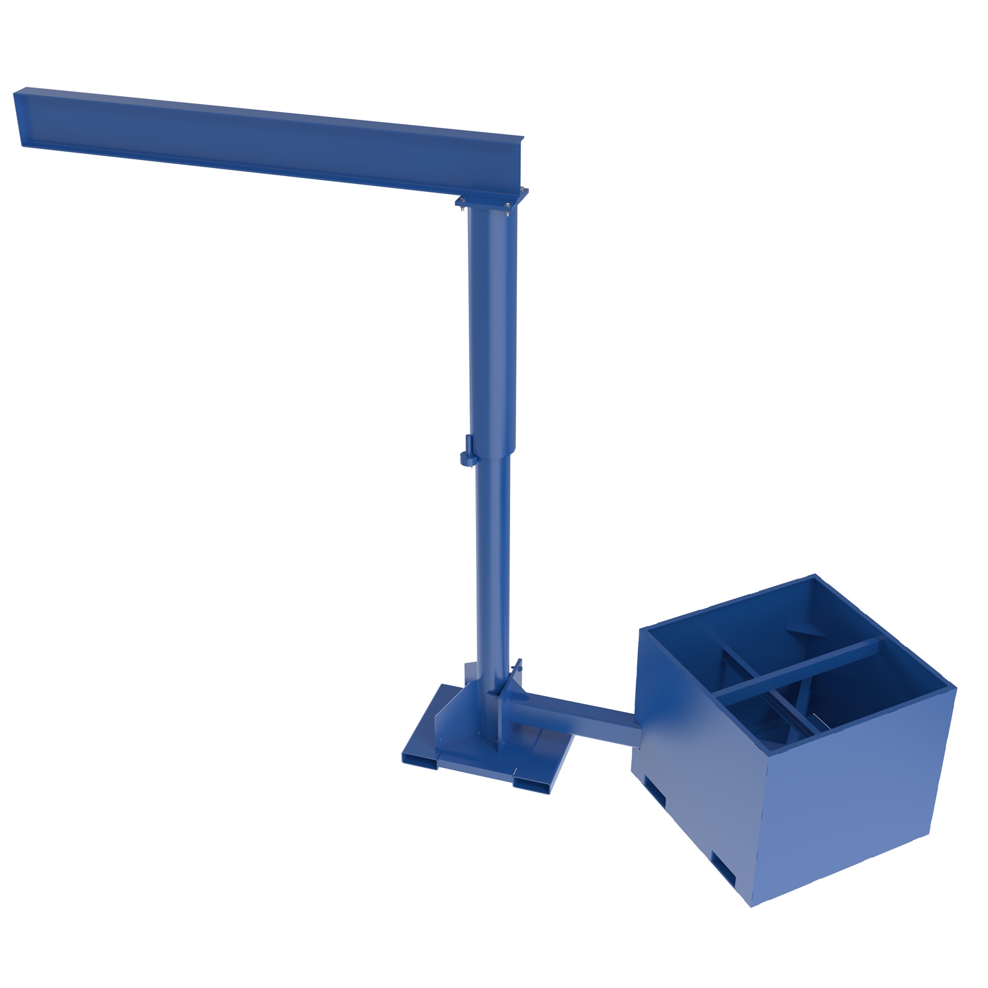 Vestil Portable Offset Jib Crane, Fork Mount, 1000lb. Capacity, 96in. Boom Length, Model# JIB-CBX-100-8-10